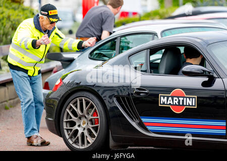 Porsche Club of Great Britain réunion sur la promenade de la célèbre station balnéaire de Llandudno dans le Nord du Pays de Galles, Royaume-Uni Banque D'Images