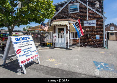 Geno's Chowder et Sandwich Shop à Portsmouth, NH près de Strawberry Banke Museum Banque D'Images