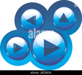 L'icône de l'emblème des touches boutons pictogramme Pictogramme symbole commercial illustration Banque D'Images