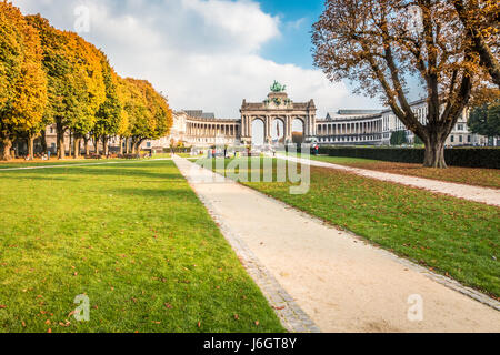 Parc cinquantinaire à bruxelles belgique Banque D'Images