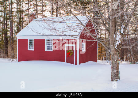 La petite école rouge à Jaffrey Center, New Hampshire Banque D'Images