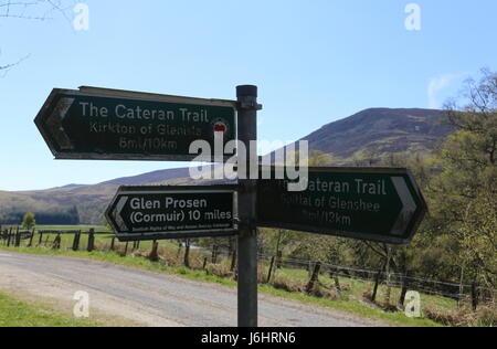 Cateran Trail panneau routier près de Forter Ecosse Mai 2017 Banque D'Images