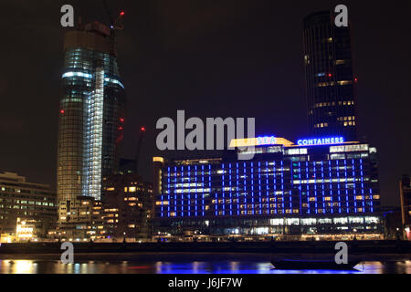 1/Un Blackfriars Blackfriars (en construction) & Sea Containers House, Londres, Angleterre Banque D'Images