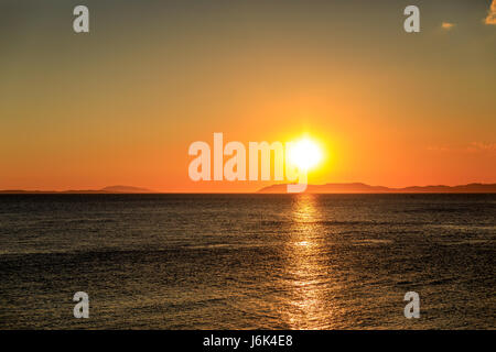 Coucher du soleil à Anilao Batangas, Philippines, Banque D'Images