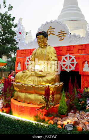 KL, MALAISIE - 10 MAI 2017 : journée Wesak procession flotteurs à Brickfield temple Maha Vihara buddhish, Kuala Lumpur, Malaisie. Banque D'Images