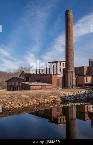 Le moulin à laine Stanley à Uxbridge, MA Banque D'Images