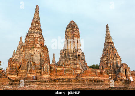 Temple Wat Chaiwatthanaram à Ayutthaya Historical Park, Thailand Banque D'Images
