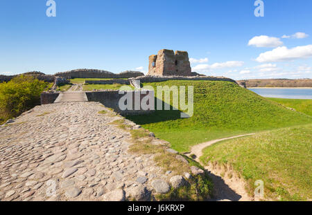 Ruines du château du 14ème siècle, Mols Bjerge Kalø National Park, Jutland, Danemark Banque D'Images