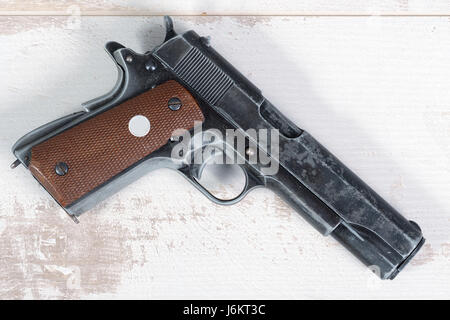 Close up de gouvernement militaire colt m1911 Banque D'Images