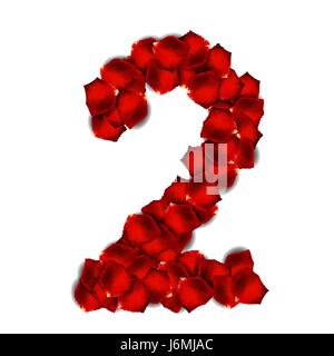 Des pétales de rose nombre réaliste Vector Illustration Illustration de Vecteur