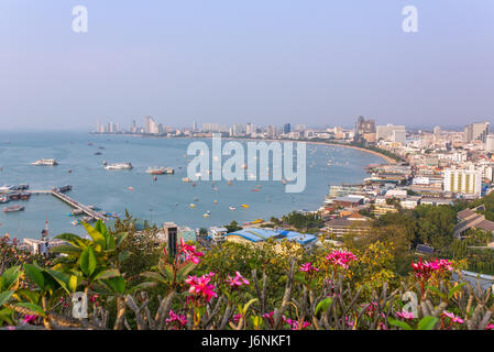 Vue panoramique de la ville de Pattaya en Thaïlande. 24 fois Banque D'Images