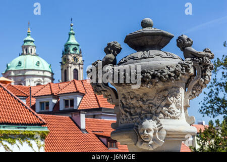 L'un des plus beaux jardins baroques de Prague, Mala Strana, le jardin Vrtba, République Tchèque, Europe Banque D'Images