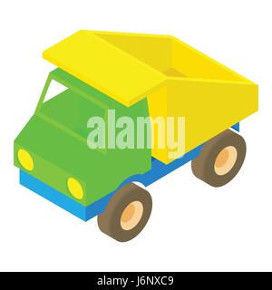 Camion jouet, icône de style cartoon Illustration de Vecteur