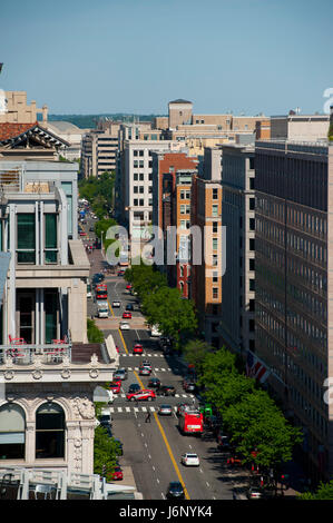 USA Washington DC à l'Est vers le bas F Street NW downtown Washington Banque D'Images