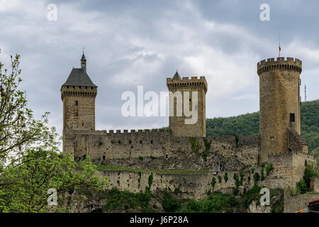 Château français, le château de Foix, Ariège, France, Europe Banque D'Images