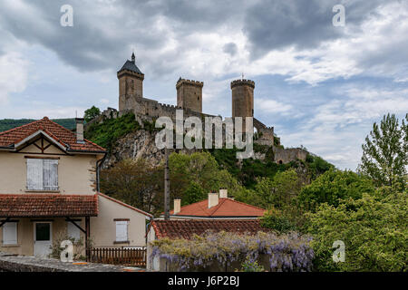 Château français, le château de Foix, Ariège, France, Europe Banque D'Images