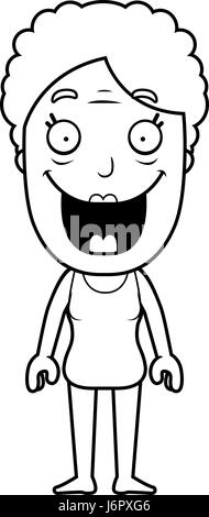 Illustration d'une caricature d'une femme en maillot de bain. Illustration de Vecteur