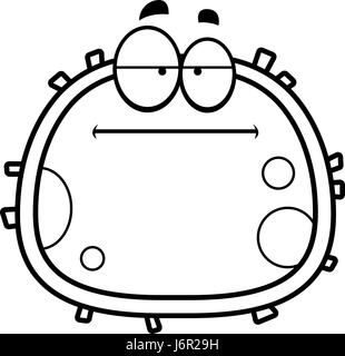 Illustration d'une caricature d'un globule rouge à s'ennuyer. Illustration de Vecteur