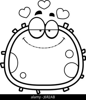 Illustration d'une caricature d'un globule rouge à la recherche de l'amour. Illustration de Vecteur