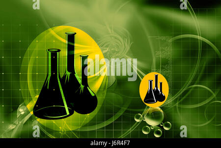 Expérience de l'enseignement découvrir recherche logo entonnoir de la chimie à des fins médicinales Banque D'Images