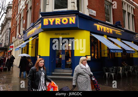 Byron Hamburgers correcte à Londres, Royaume-Uni Banque D'Images