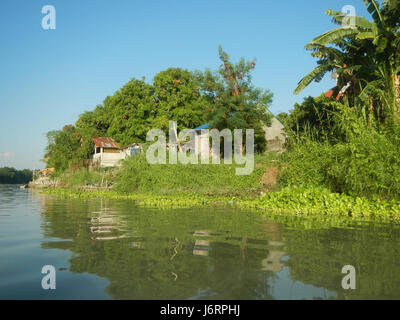 0587 Apalit Pulilan Plaridel Calumpit Bulacan 08 banques Rivière Pampanga Banque D'Images