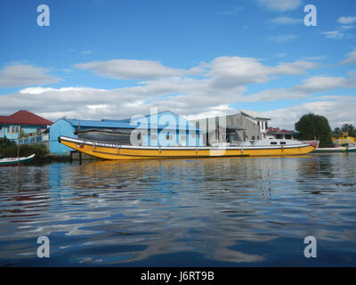 Une image des berges près d'Atlag Panasahan dans la ville de Malolos, Bulacan, montrant les oiseaux et l'environnement naturel de la région. Banque D'Images