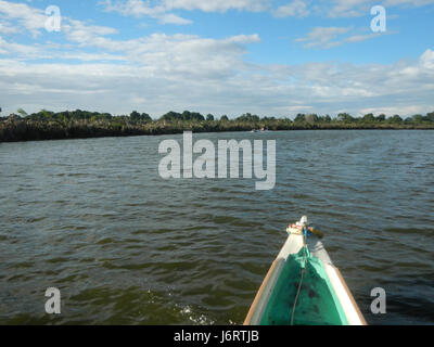 Cette image représente le quartier de Malolos à Bulacan, mettant en valeur les districts fluviaux et les berges de San Nicolas, mettant en valeur le paysage rural de la région. Banque D'Images