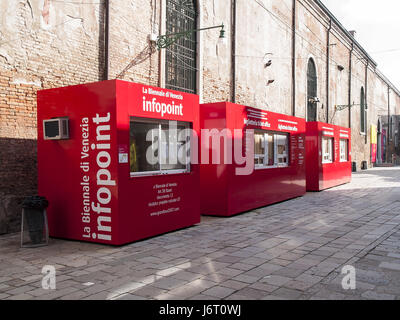 Biennale de Venise 2007, l'Infopoint - billetterie Banque D'Images