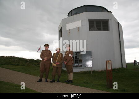 Batterie Blyth Goes to War Re-enactment événement à batterie d'artillerie de défense, Blyth, Northumberland, Angleterre Banque D'Images