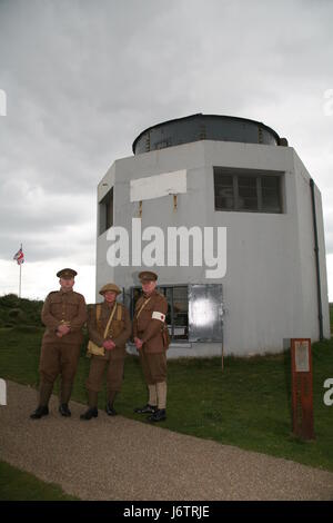 Batterie Blyth Goes to War Re-enactment événement à batterie d'artillerie de défense, Blyth, Northumberland, Angleterre Banque D'Images