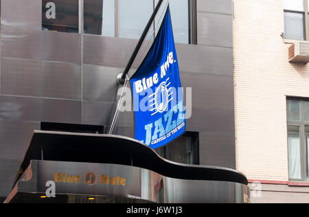 Le Blue Note Jazz Club West 3rd Street à Greenwich Village à New York City Banque D'Images
