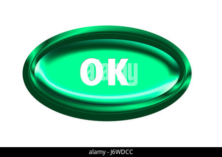 Bouton de commande ok confirmation accusé de reconnaître confirmer oui en Banque D'Images