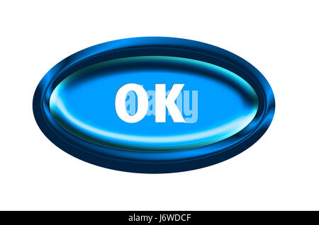 Bouton de commande ok confirmation accusé de reconnaître confirmer oui en Banque D'Images