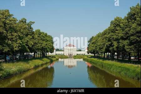 Le château de Nymphenburg à Munich Banque D'Images