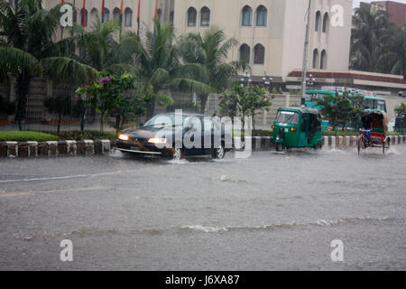 Vue de la ville de Dhaka au Bangladesh, en cas de fortes pluies Banque D'Images