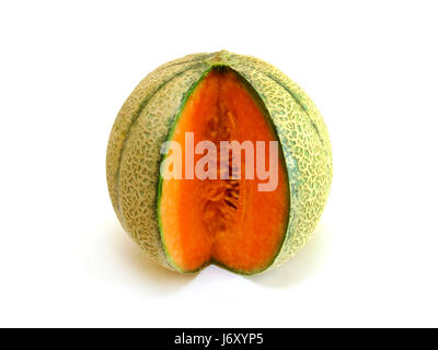 Melon (Cucumis melo var. cantalupensis) Banque D'Images