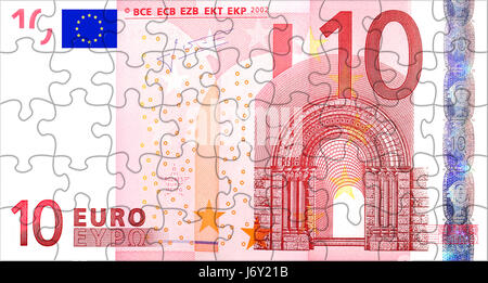 10 euro complètement puzzle Banque D'Images