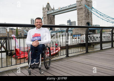 Une séance de photos pour les athlètes en fauteuil roulant en compétition dans le Marathon de Londres 2017 EN VEDETTE : Kurt Fearnley Où : London, Royaume-Uni Quand : 21 Avr 2017 Crédit : Alan West/WENN.com Banque D'Images