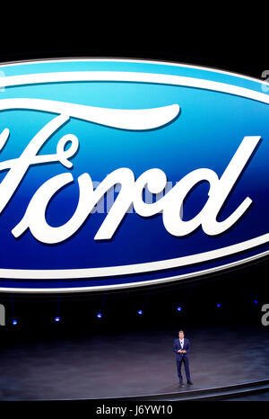 William Clay Ford Jr., président exécutif de Ford Motor Company. Prenant la parole à 2017 North American International Auto Show de Detroit Banque D'Images