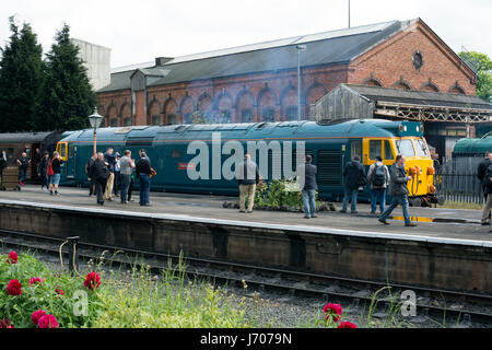 Locomotive diesel de la classe 50 n 50007 'Hercules' à la Severn Valley Railway, Kidderminster, UK Banque D'Images