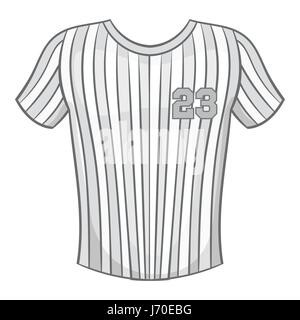 T-shirt Baseball, icône style monochrome noir Illustration de Vecteur