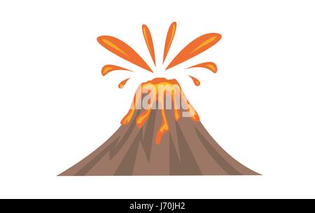Icône vector illsutation volcan Illustration de Vecteur