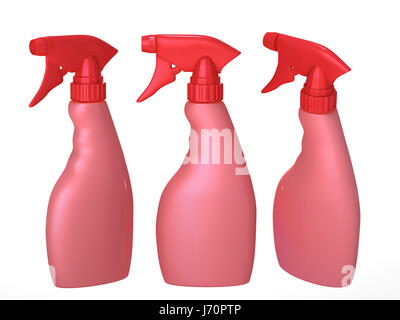 Vaporisateur vide avec chemin de détourage pour l'emballage de produits liquides tels que la vaisselle ou le repassage amidon . prêt pour votre Design et illustration. Banque D'Images