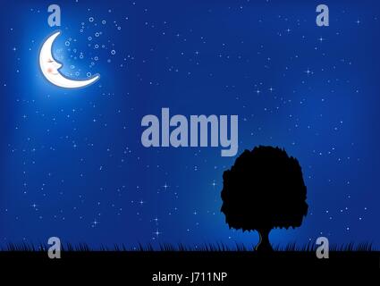 Arrière-plan de nuit Illustration de Vecteur