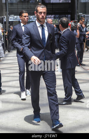 Madrid, Espagne. 22 mai, 2017. Joueur de foot balle pendant la célébration de la 33 titre de ligue espagnole dans la ville de Madrid. Gtres más información : crédit en ligne Comuniación,S.L./Alamy Live News Banque D'Images