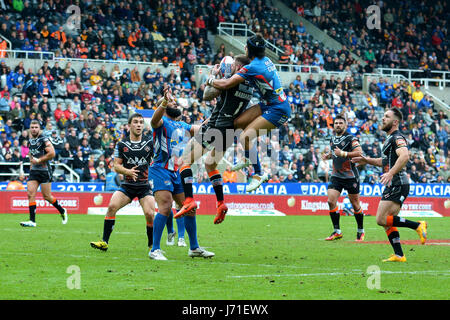 Super League Rugby, week-end magique au St James Park Stadium à Newcastle,:Castleford Tigers gagner Leeds Rhinos 29-18 -Dimanche 21 Mars 2017 Banque D'Images