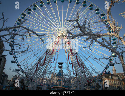 Grande roue, Lille Marché de Noël, 2016 Banque D'Images