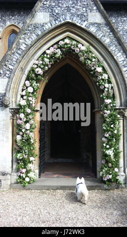 Matin après le mariage de Pippa Middleton à James Matthews à Englefield Church, Berkshire Banque D'Images