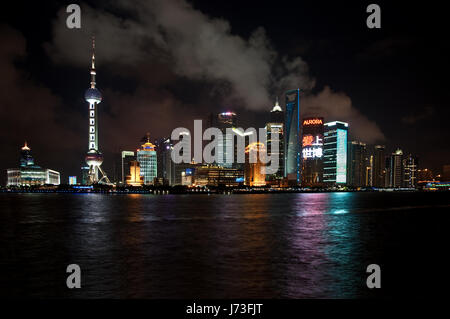 Skyline gratte ciel bleu chine ville ville maisons haute pression skyline gratte ciel Banque D'Images